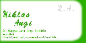 miklos angi business card