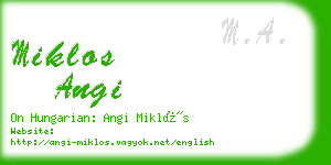 miklos angi business card